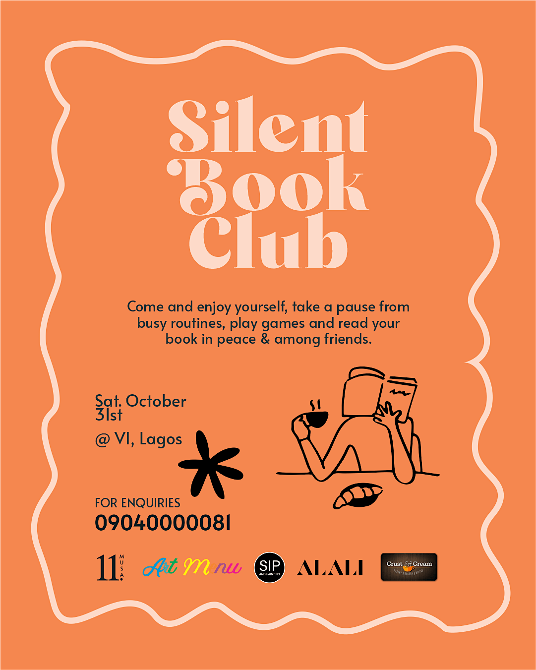 Silent Book Club  VI: Victoria Island Lagos (Oct Edition)