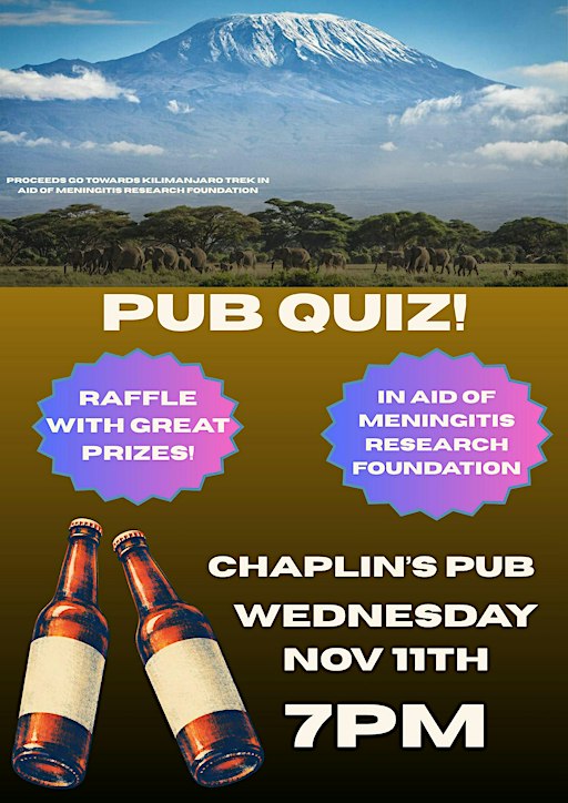 Pub Quiz in aid of Meningitis Research Foundation