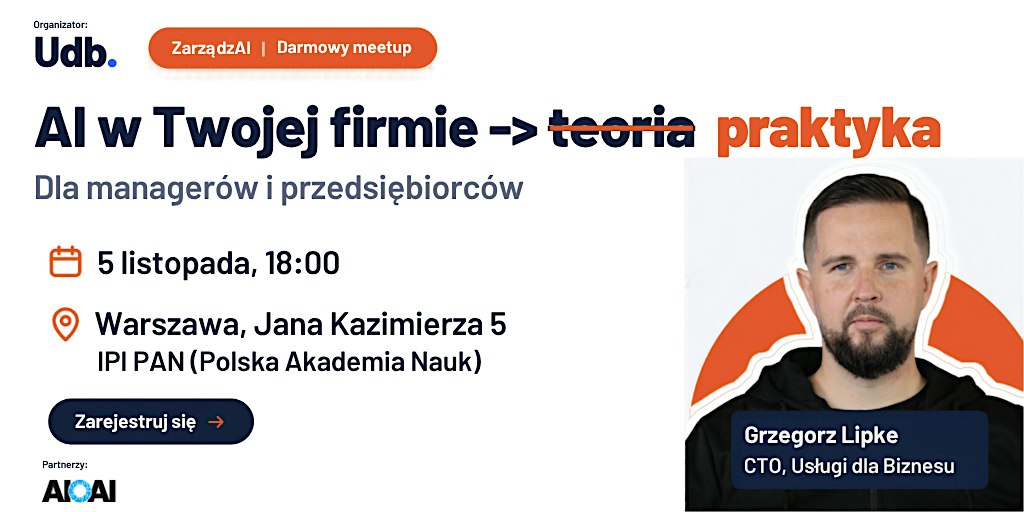 ZarządzAI dla managerów i przedsiębiorców [meetup]