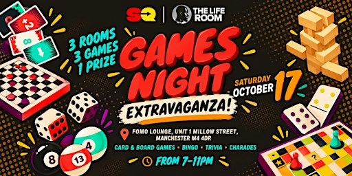 SIDEQUESTS X The Life Room: GAMES NIGHT EXTRAVAGANZA