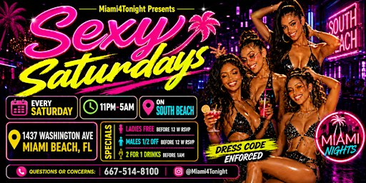 MIAMI #1 HipHop Saturday Party on South Beach