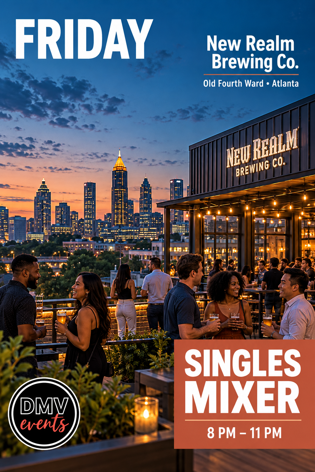 FRIDAY NIGHT SINGLES MIXER AT NEW REALM BREWING  ATLANTA 💘