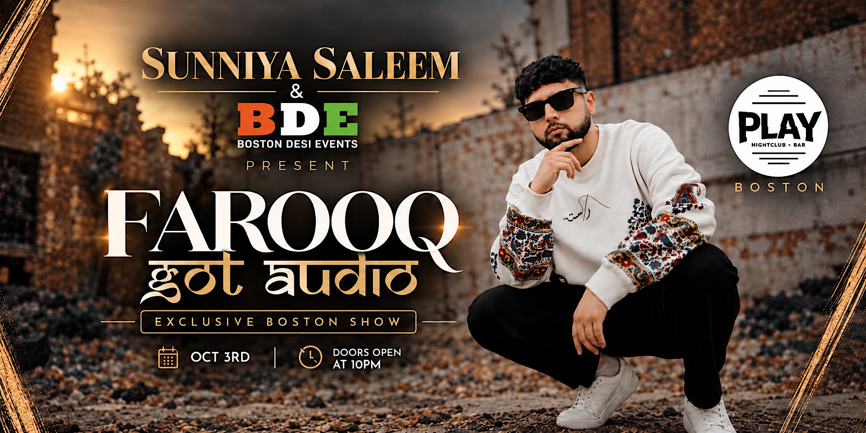 Farooq Got Audio Exclusive Boston Show