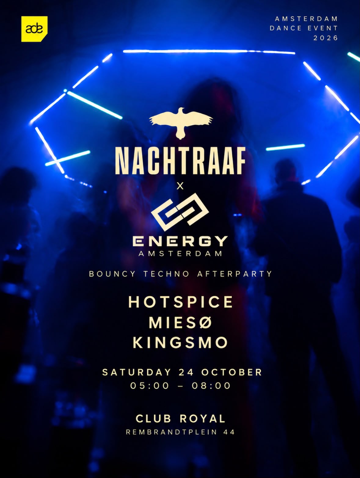 ADE: Nachtraaf x ENERGY AMSTERDAM: Bouncy Techno Afterparty