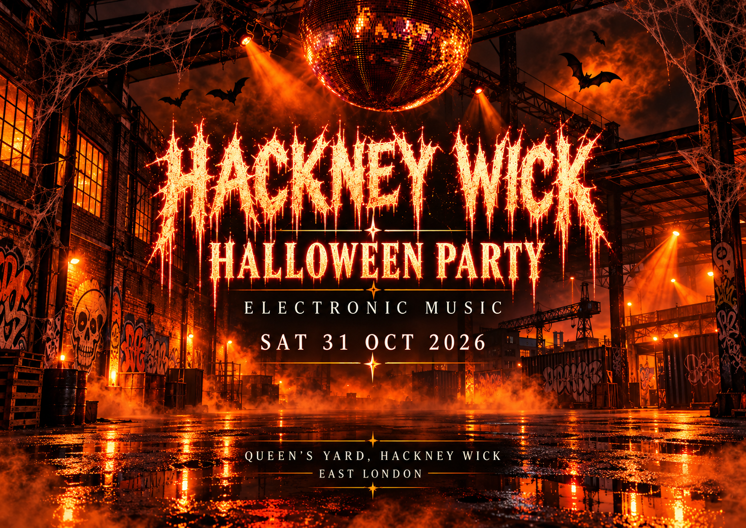 Halloween Party In Hackney Wick with Electronic Music