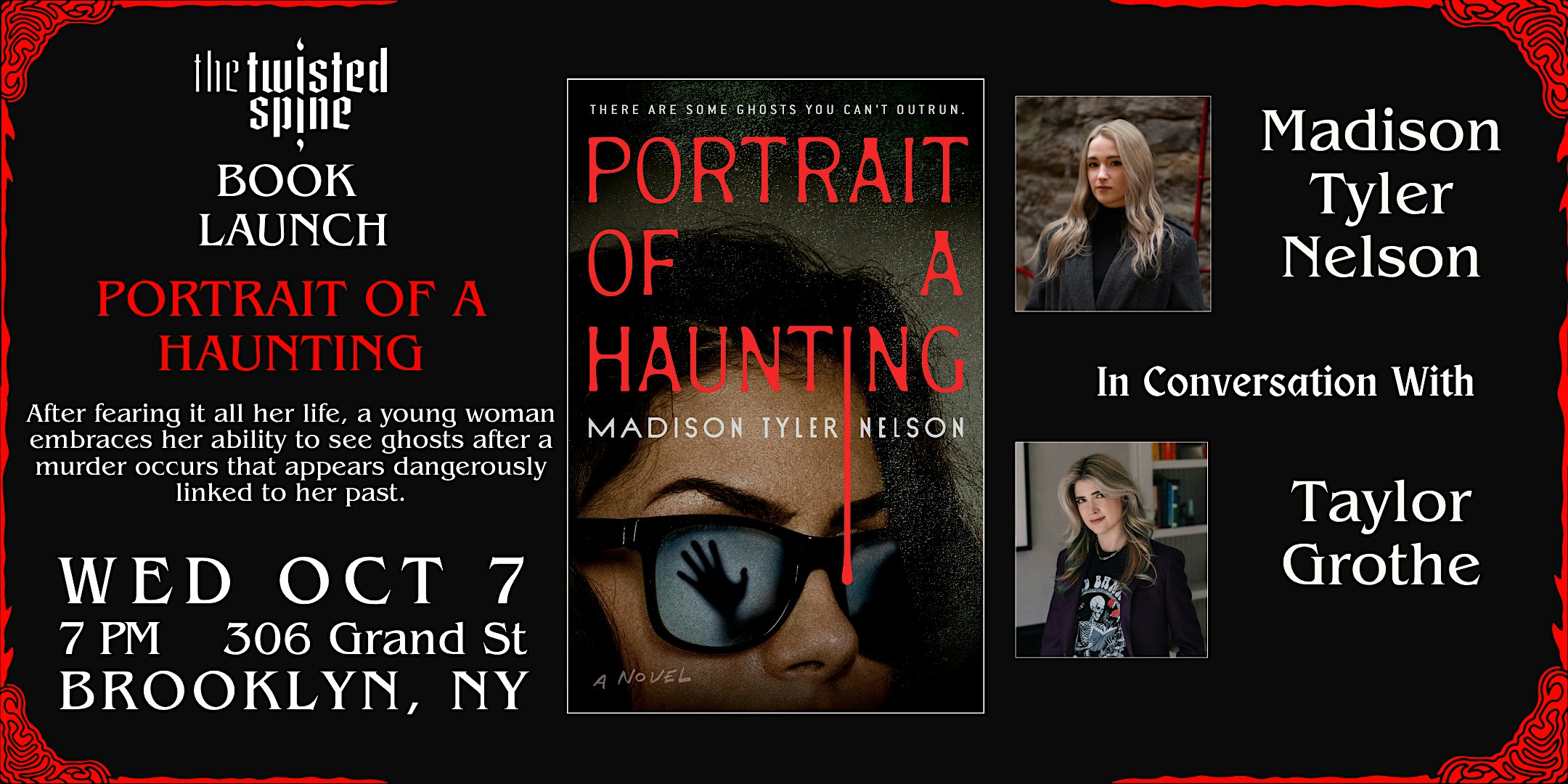 BOOK LAUNCH: PORTRAIT OF A HAUNTING by Madison Tyler Nelson