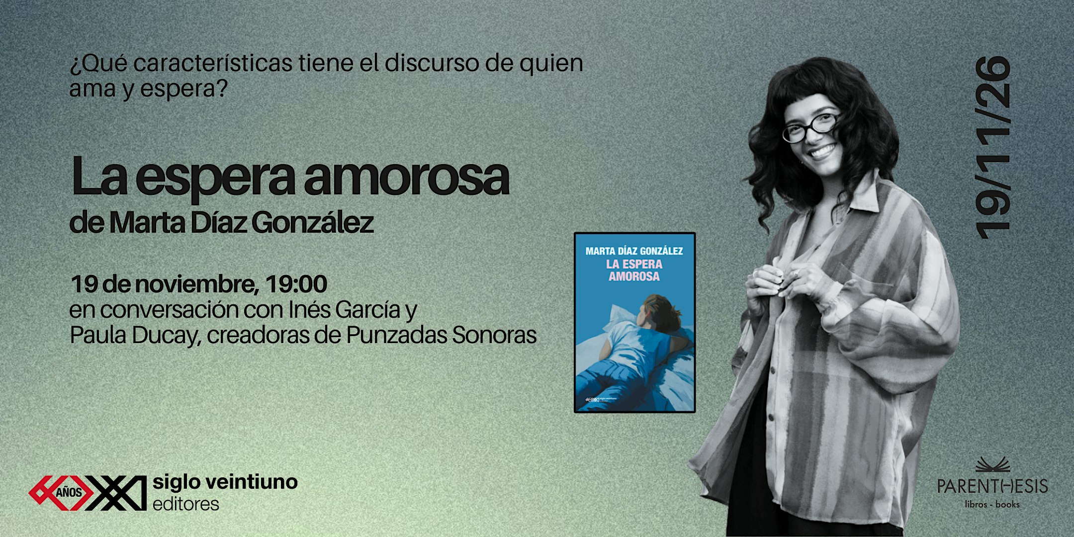Presentación de La espera amorosa de Marta Díaz González