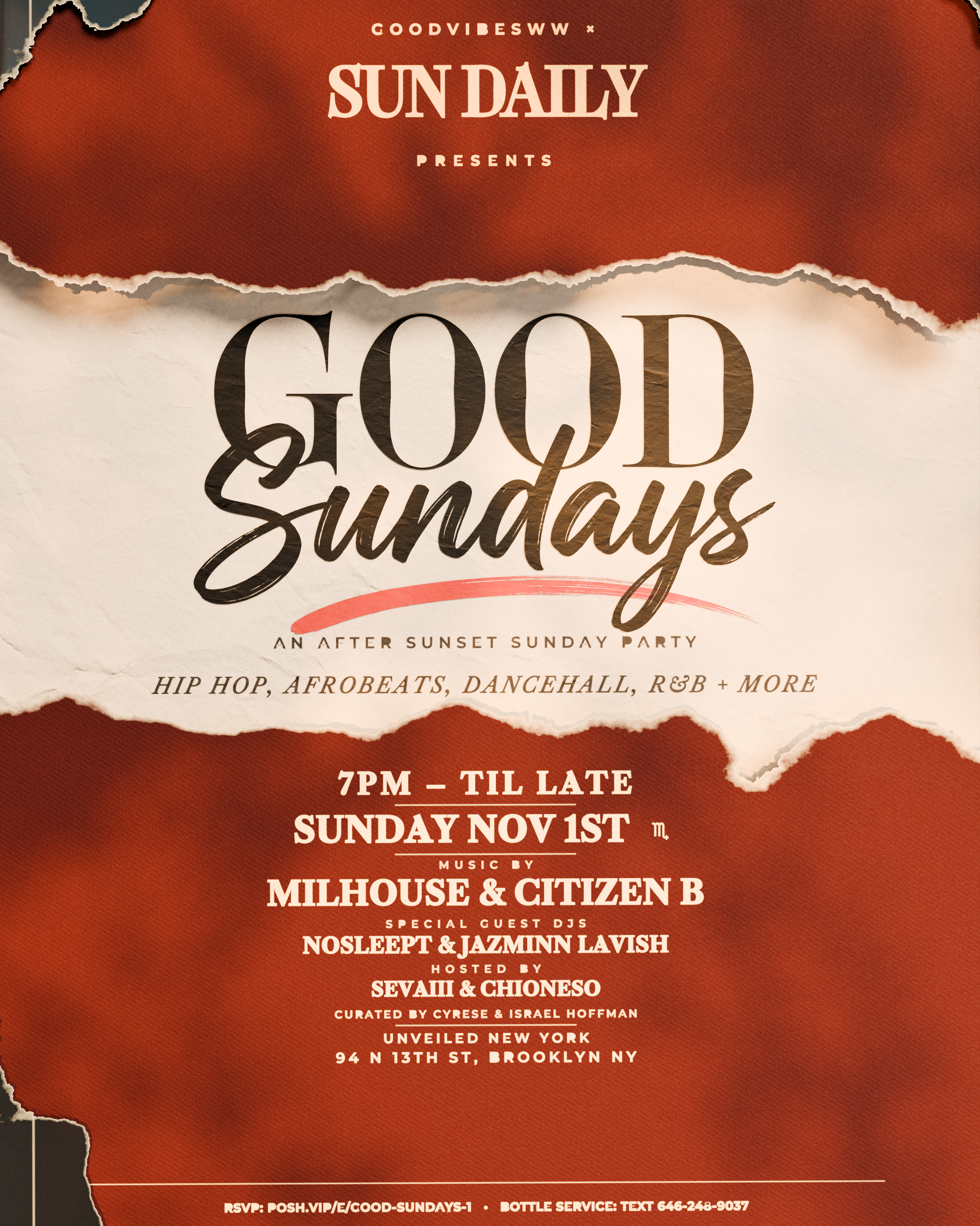 GOOD  Sundays: An After-Sunset Sunday Party @ Unveiled New York (Halloween costumes optional)