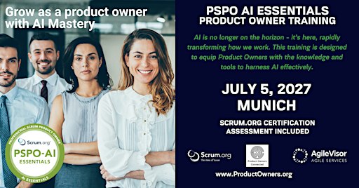 Product Owner - AI Essentials (PSPO-AIE). A Scrum.org Certified Training.