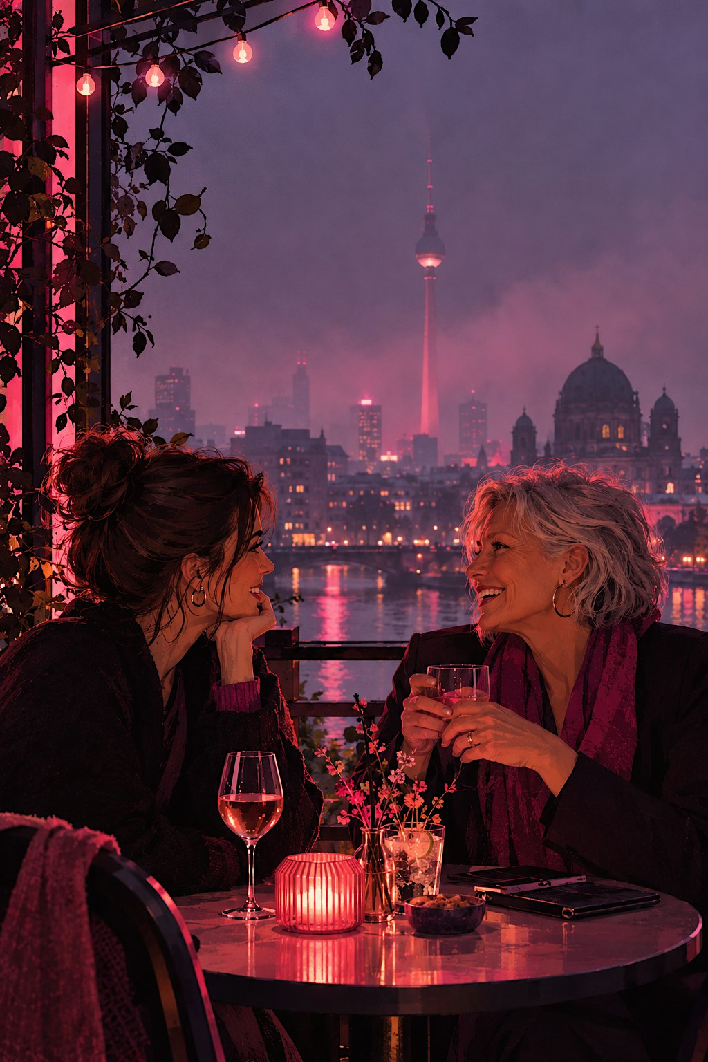 gloomy nights and happy women (Frauennetzwerk)