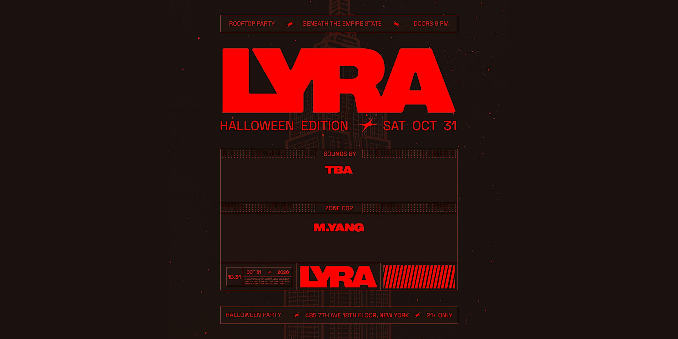 Magic Hour Rooftop Halloween Party: Lyra — Oct 31