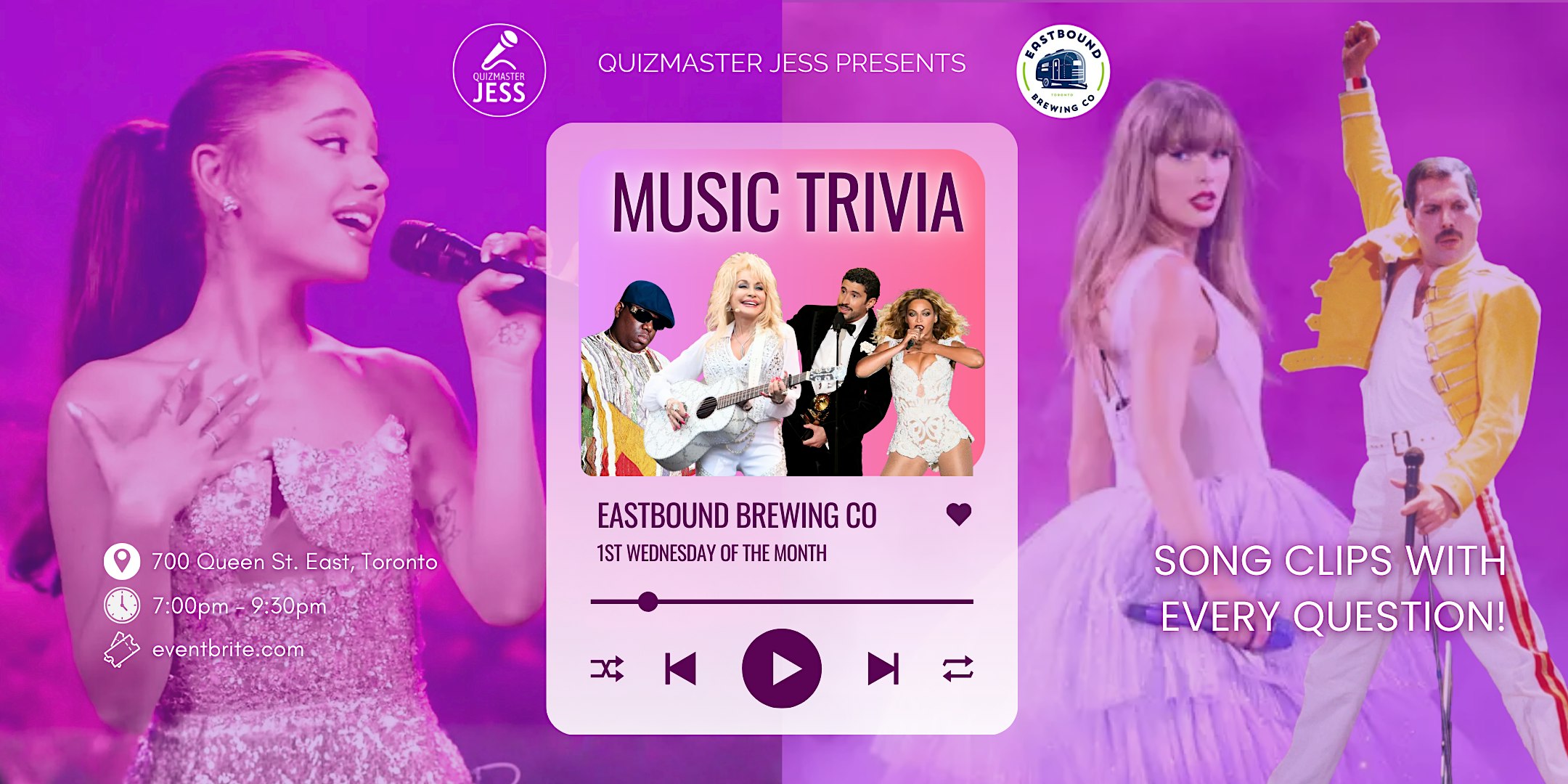 Music Trivia at Eastbound Brewing  by Quizmaster Jess