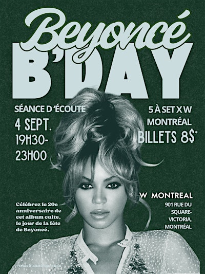 5 à Set: B’DAY Listening Party - Beyoncé