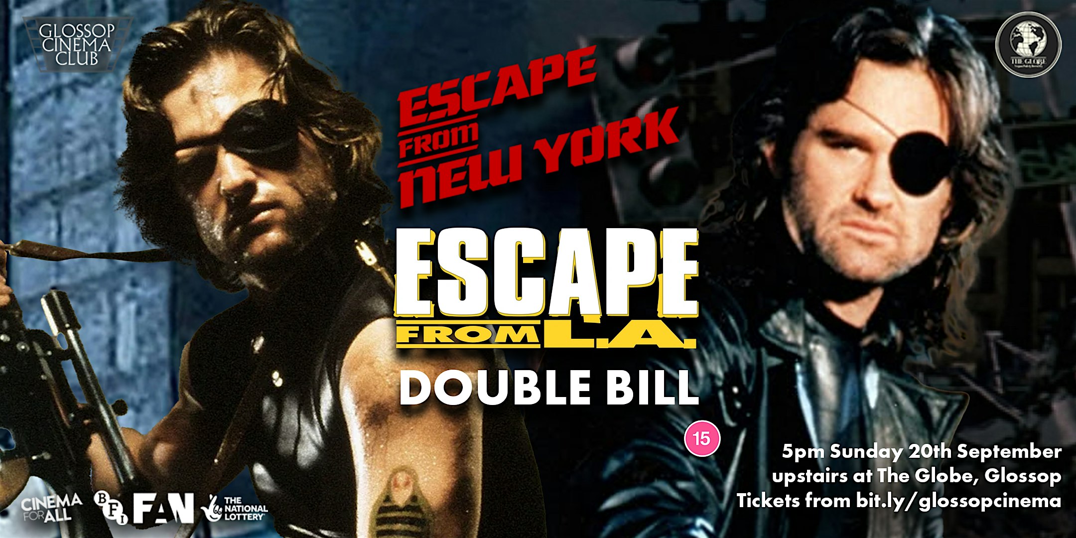 Choose Your Escape: Double Bill - Escape From NY/LA at Glossop Cinema Club