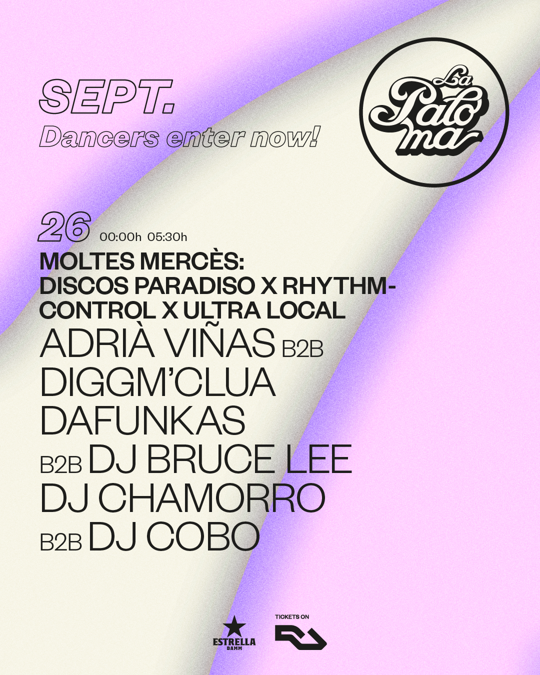 La Paloma presents Moltes Mercès: Discos Paradiso x Rhythm Control x Ultra-Local