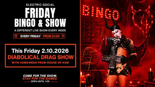 Diabolical Drag Bingo by Kumkween @ElectricSocial