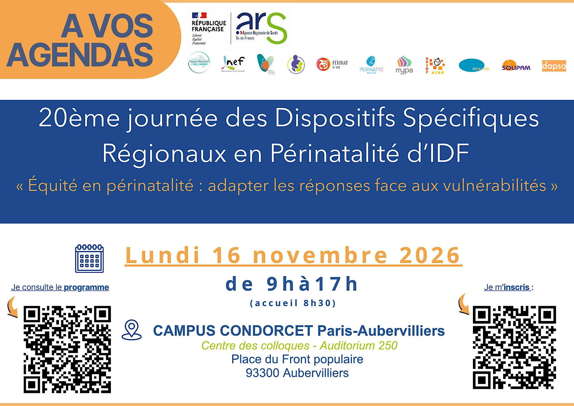 20ème journée des Dispositifs Spécifiques Régionaux en Périnatalité d'IDF
