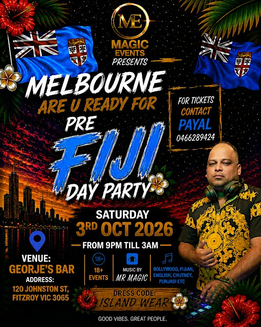 Melbourne Pre Fiji Day Party