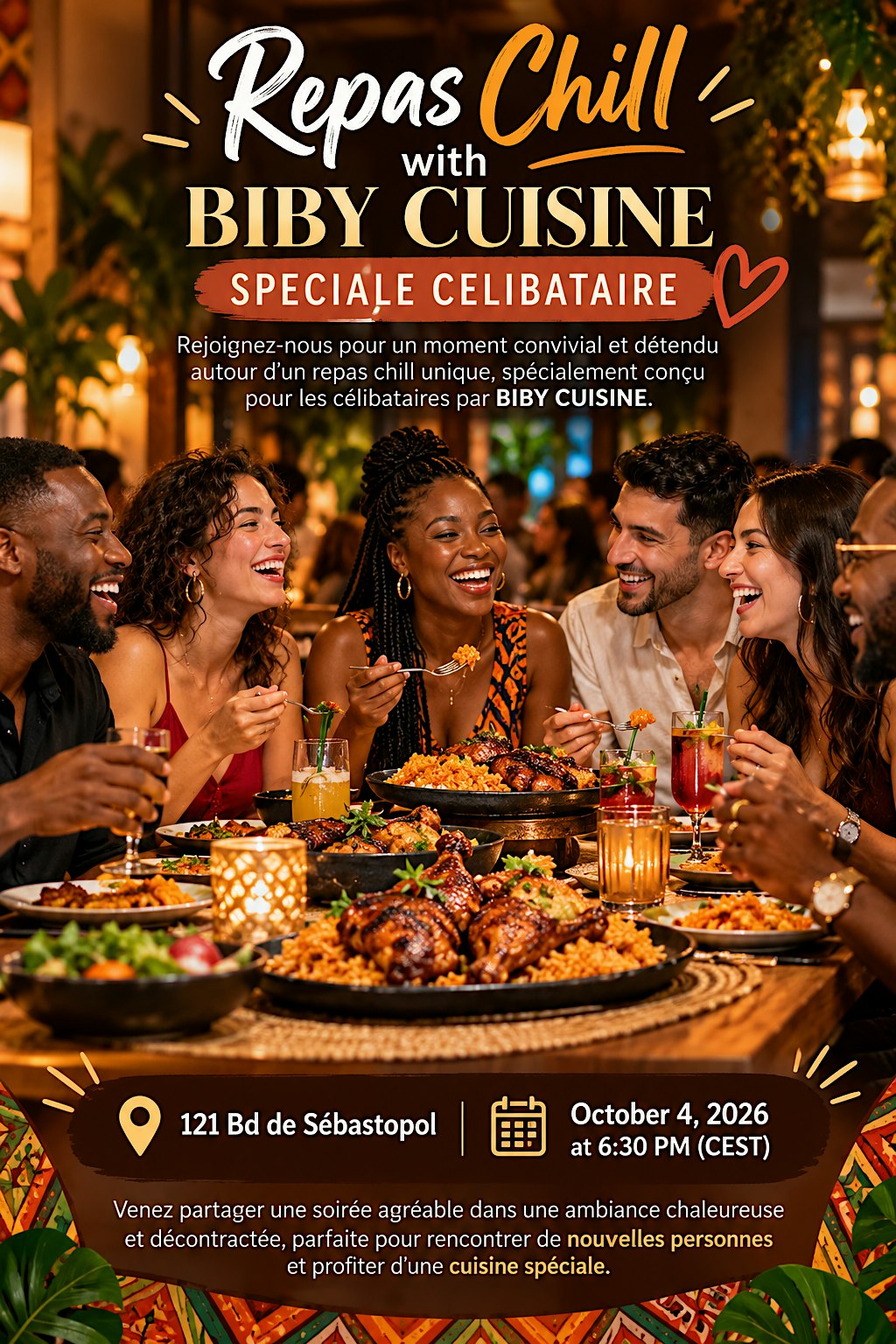 repas chill with BIBY CUISINE SPECIALE CELIBATAIRE