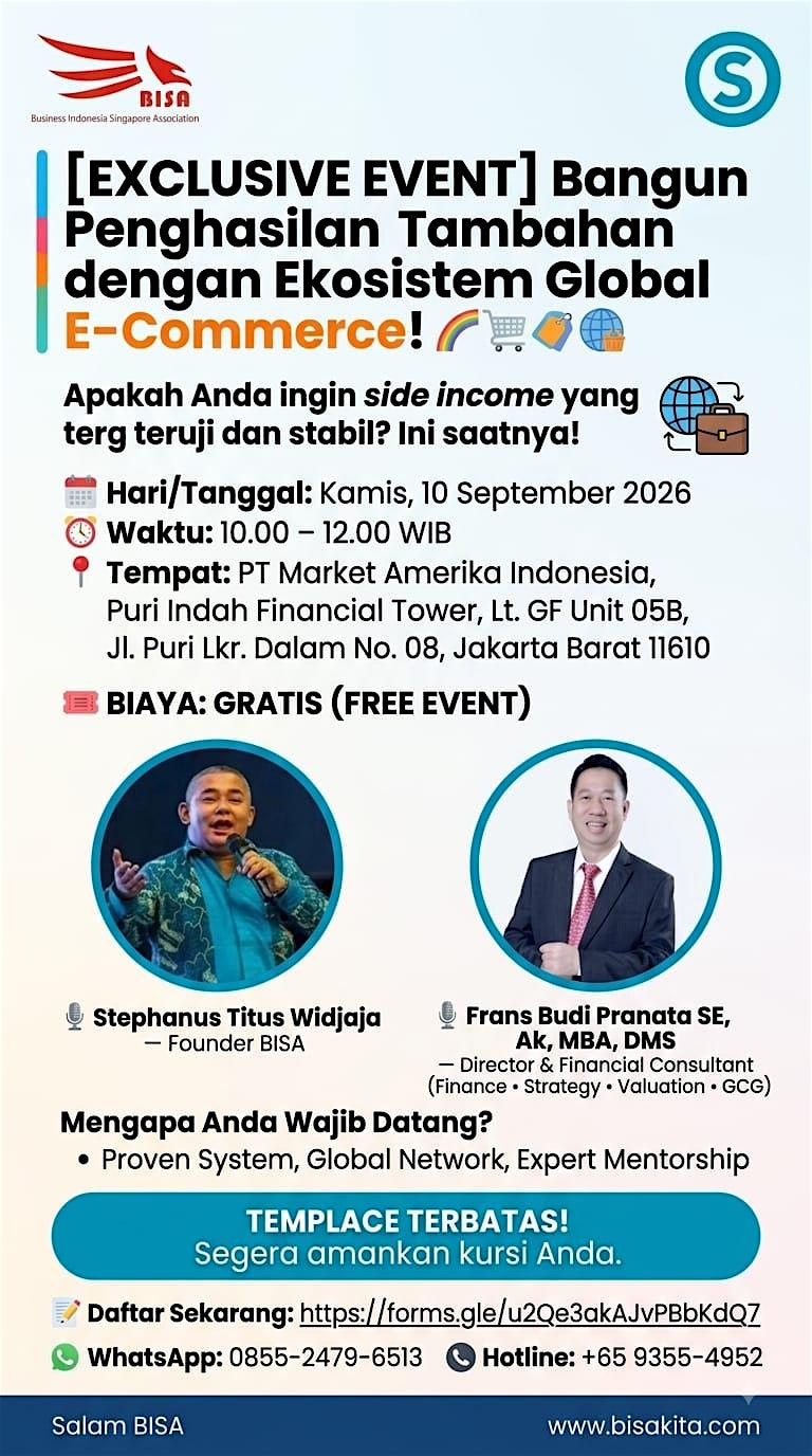 Bangun Penghasilan Tambahan dengan Ekosistem Global E-Commerce!