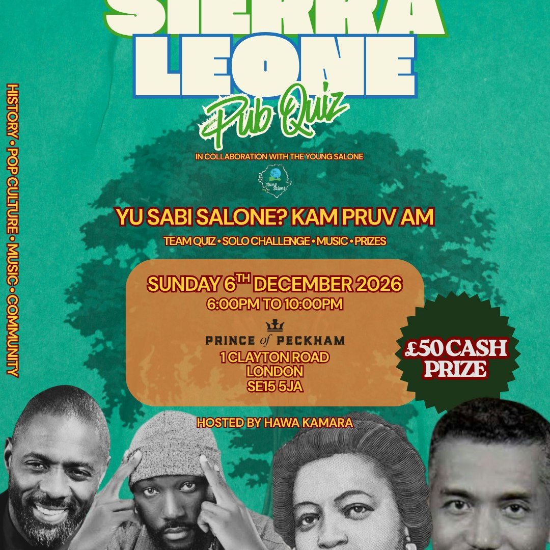 PRINCE OF PECKHAM PRESENTS: SIERRA LEONE PUB QUIZ EVENT.. PART2
