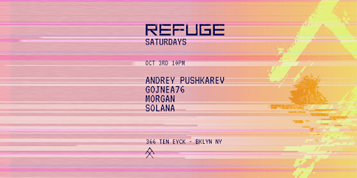 Refuge Saturday: Andrey Pushkarev, Gojnea76, Morgan, Solana
