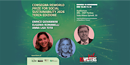 CONSEGNA REWORLD PRIZE FOR SOCIAL SUSTAINABILITY 2026 TERZA EDIZIONE