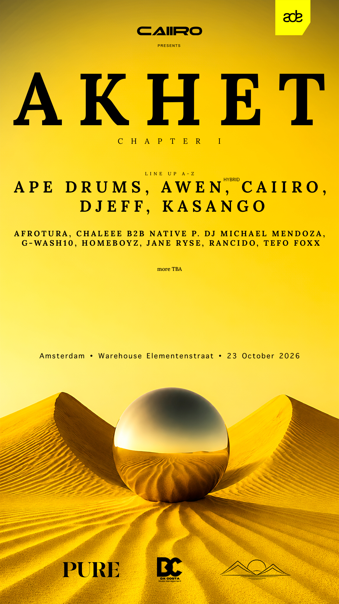 Caiiro presents: AKHET (ADE) powered by PURE