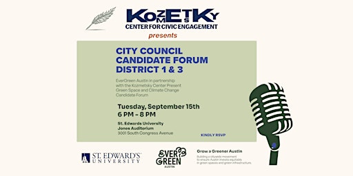 Green Space and Climate Change Candidate Forum