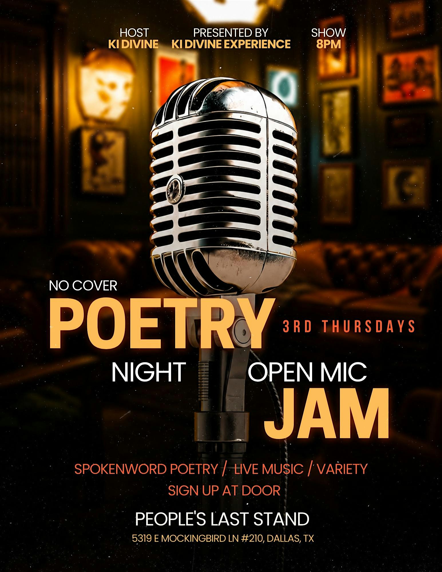 Poetry Jam Open Mic