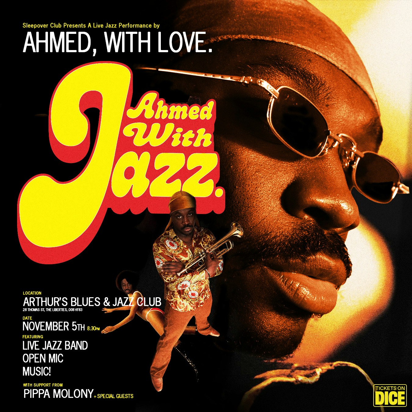 Ahmed, with Jazz! + Pippa Molony + Open Mic