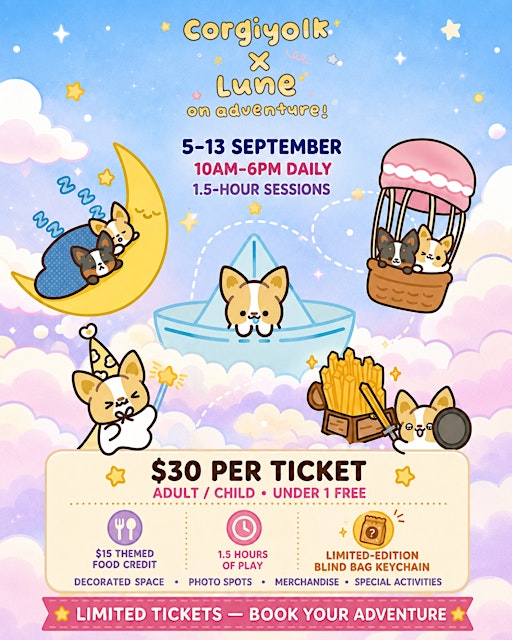 Corgiyolk X Lune On Adventure (Character Cafe Pop Up)