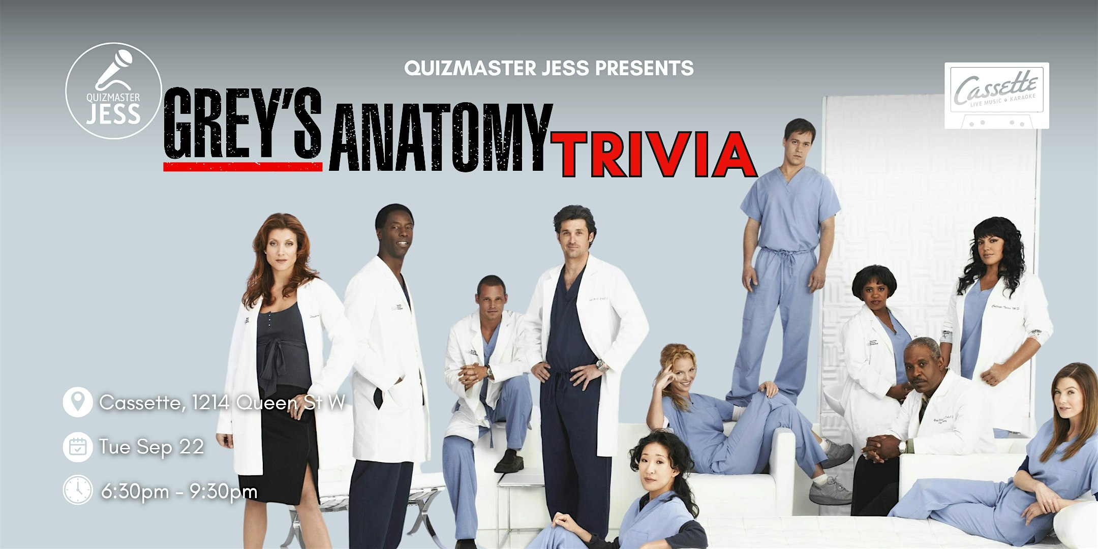 Grey's Anatomy Trivia at Cassette (Seasons 1-12)