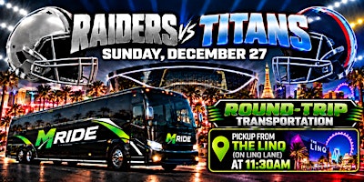 Las Vegas Raiders vs. Tennessee Titans ROUNDTRIP SHUTTLE FROM HORSESHOE