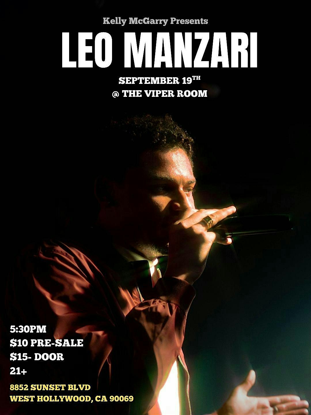 Leo Manzari  - The Viper Room - September 19th
