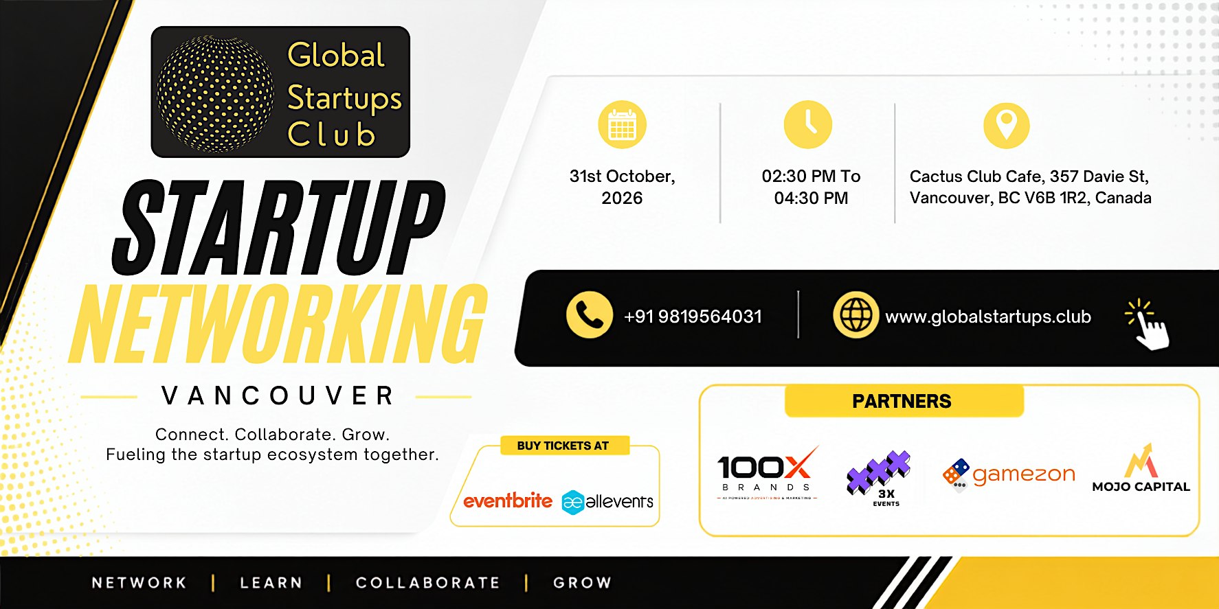 GLOBAL STARTUPS CLUB l STARTUP NETWORKING VANCOUVER 2026