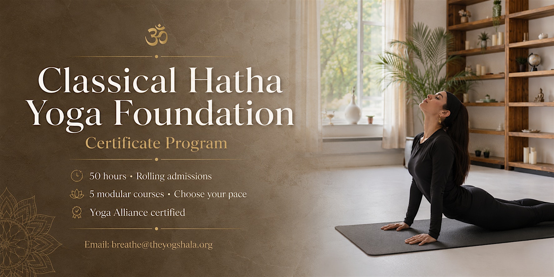 Classical Hatha Yoga Foundation Certificate- 50 hrs