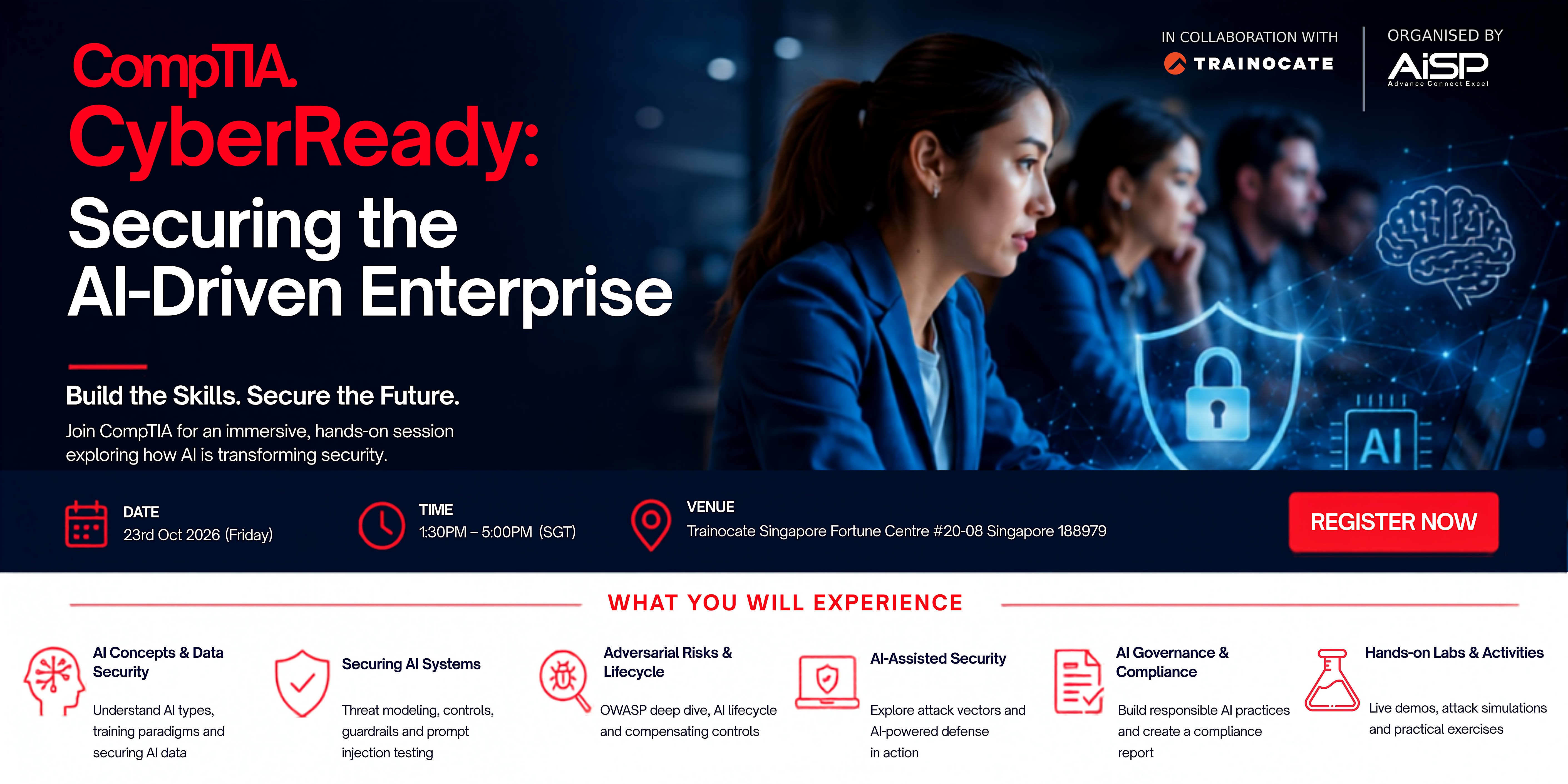 Trainocate x AiSP CompTIA Masterclass: Securing the AI-Driven Enterprise