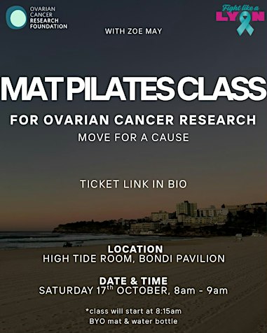 Mat Pilates for Ovarian Cancer Research