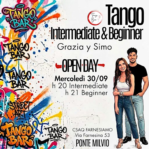 TANGO ARGENTINO - INTERMEDIATE e BEGINNER - OPEN DAY TANGO BAR Ponte Milvio