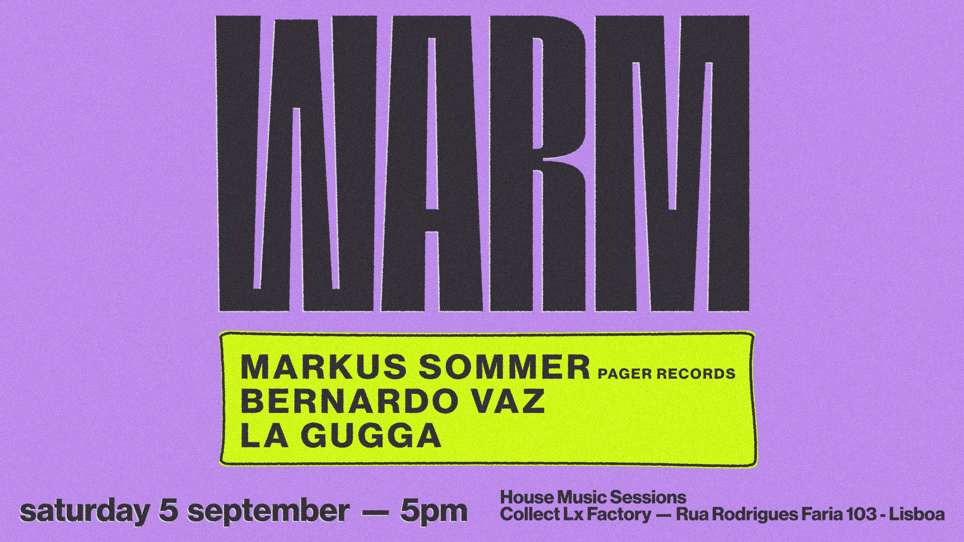 Collect LX Factory presents... Markus Sommer ( Pager Records )