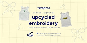 Craft & Connect | Upcycled Embroidery | create together by offtime