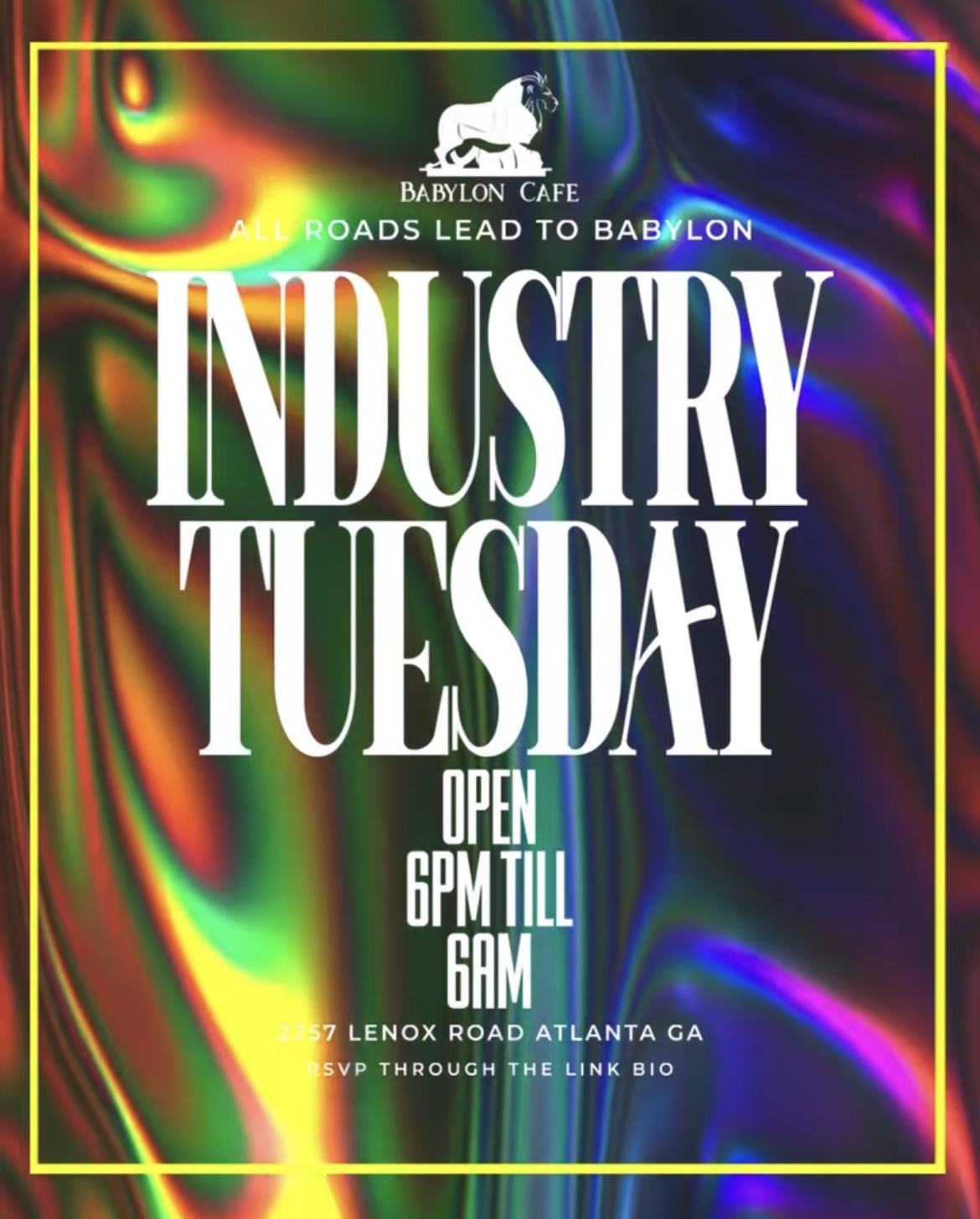 INDUSTRY TUESDAY'S (SPECIALS 6PM-12AM)