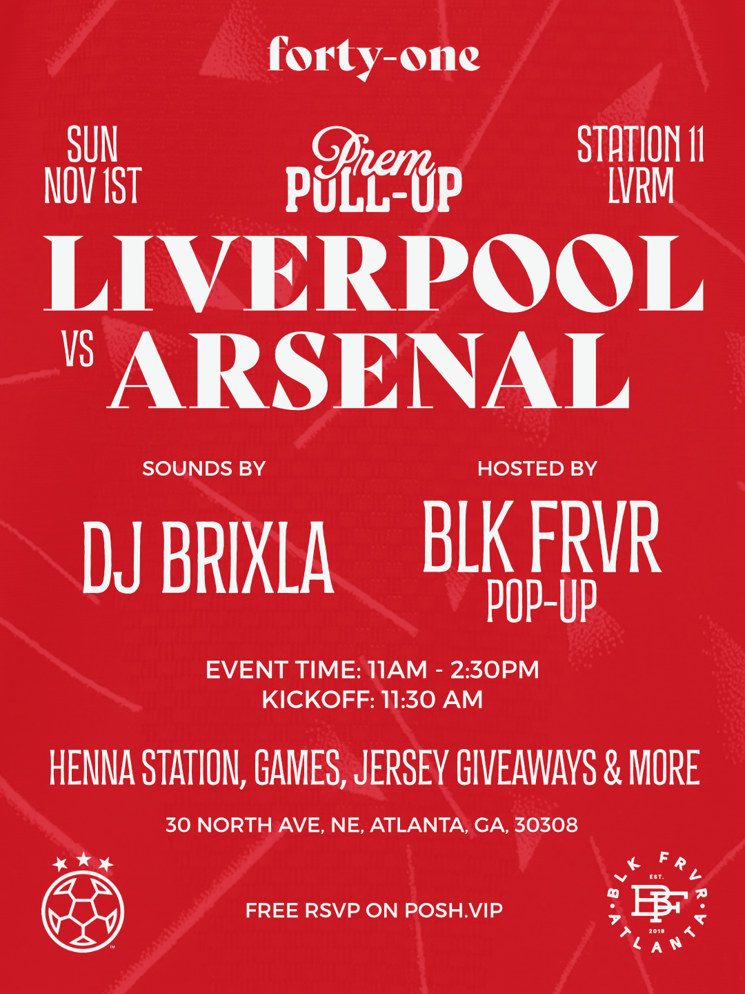 Prem Pull Up: Liverpool vs Arsenal | BLK FRVR Pop Up  Shop | Sunday, Nov 1