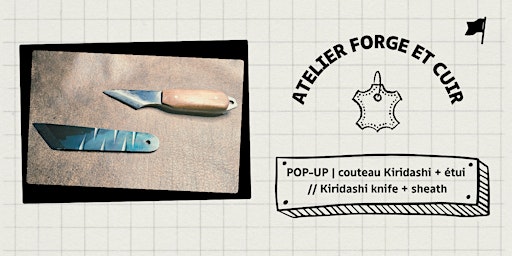 POP-UP | couteau Kiridashi + étui // Kiridashi knife +leather sheath