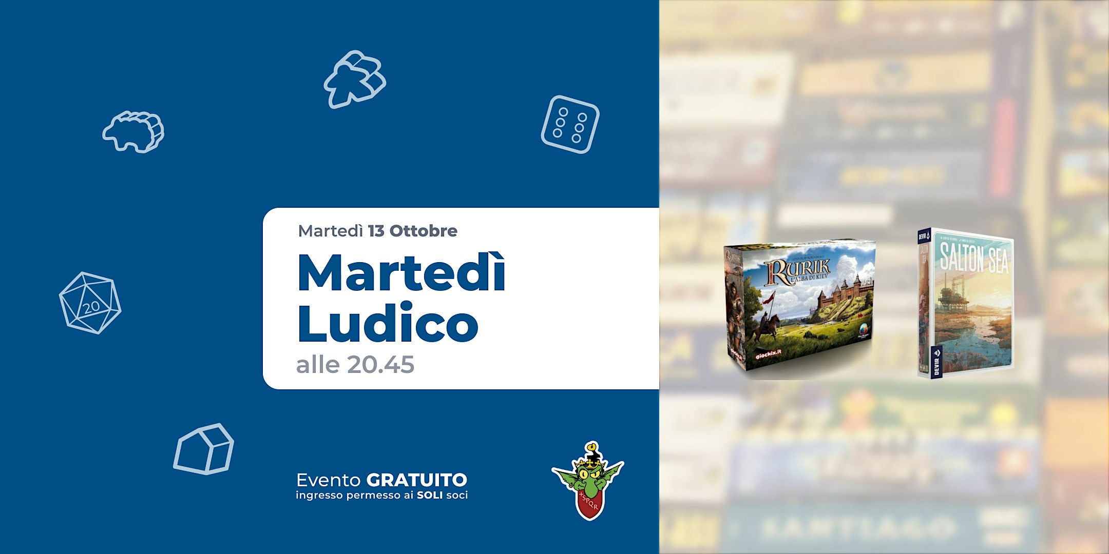 Martedì Ludico 13 Ottobre ore 20.45