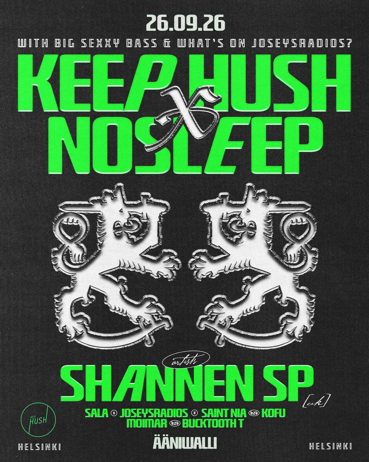 KEEP HUSH × NOSLEEP with BIG SEXXY BASS & WHAT'S ON Joseysradios