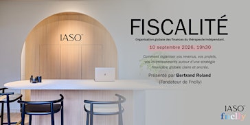 Organisation globale des finances du thérapeute indépendant.