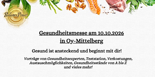 Gesundheitsmesse am 10.10.2026 in Oy-Mittelberg