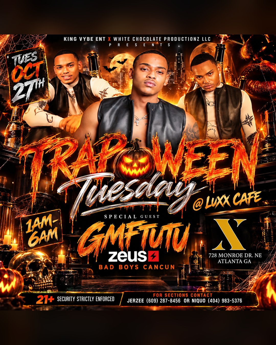 TRAPOWEEN Tuesday @ Luxx Cafe... Featuring Special Guest "GMFTUTU"
